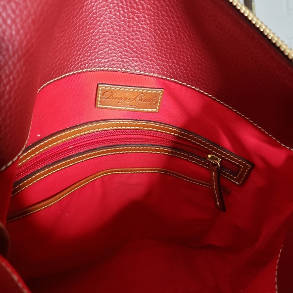 Authentic Dooney & Bourke Genuine Pebbled Leather Large Crossbody Bag Tote - Picture 13 of 16